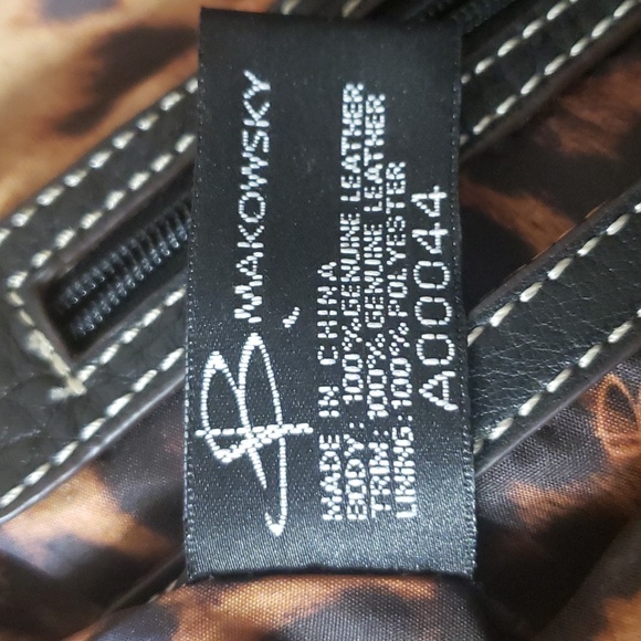 B Makowsky Designer Original shoulder Purse Stone White Cream Black - Picture 16 of 17